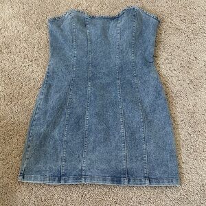 Altar'd State Blue Denim Mini Dress
